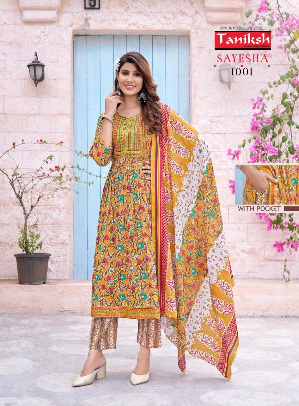 Taniksh Sayesha Vol 1 Cemric Cotton Printed Kurti Bottom With Dupatta